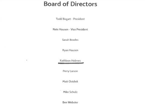 Golf course board of directors