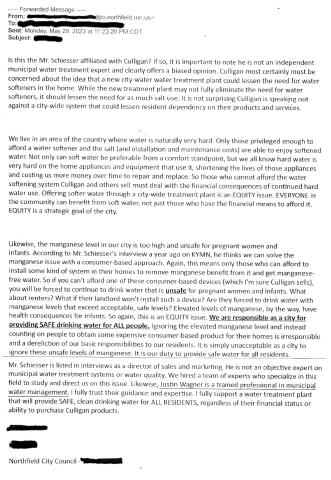 More information on water treatment